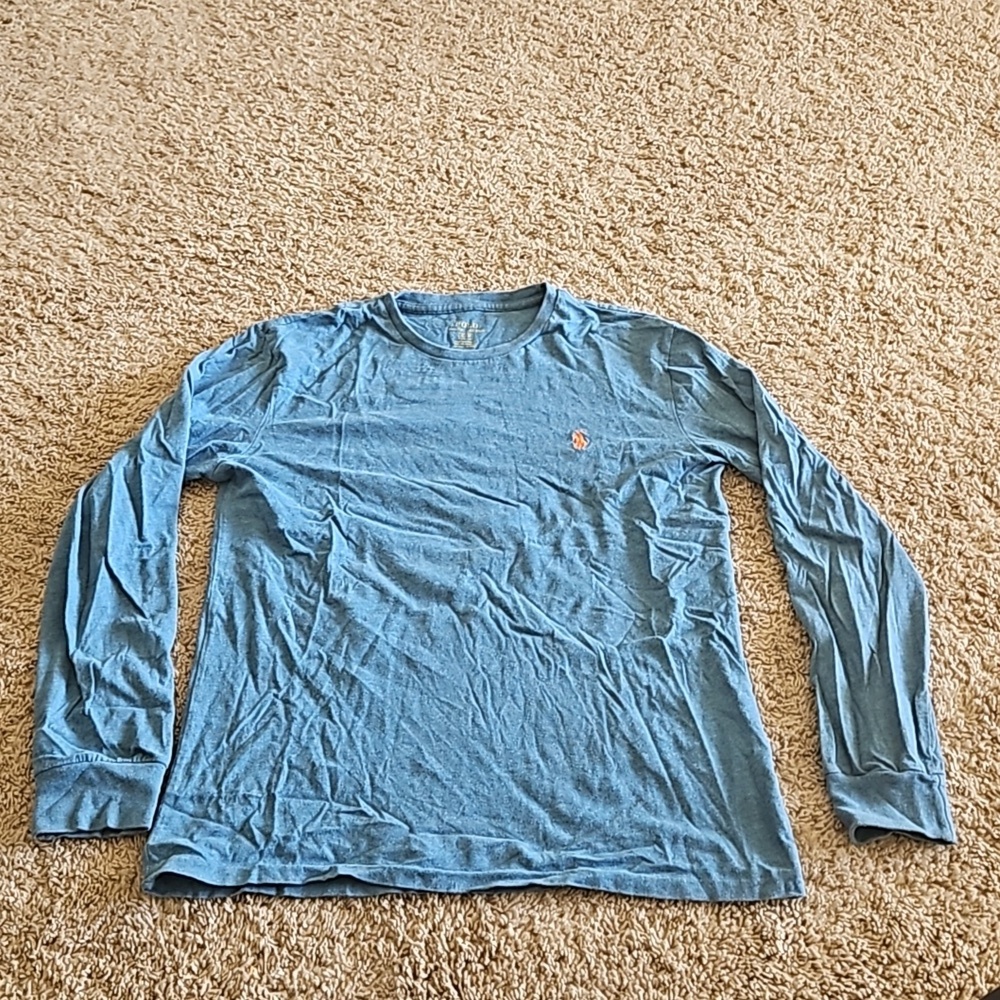 Polo Ralph Lauren long sleeve T shirt, blue, size S